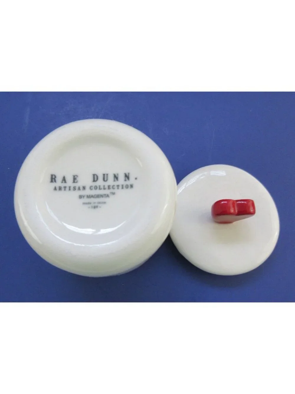 Rae Dunn Artisan Colectioln Small Ceramic Canister Jar w/ Lid 
